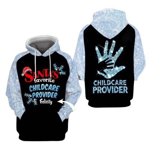 Santa Favorite Childcare Provider Custom Name 3D All Over Print | Adult | CN316