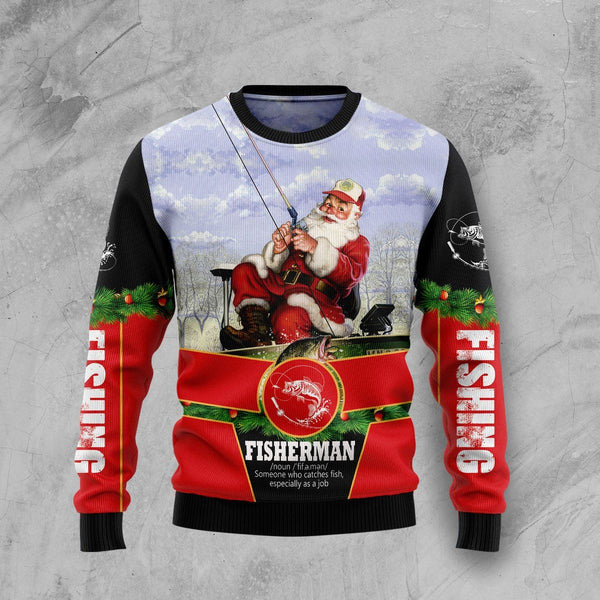 Santa Fisherman Ugly Christmas Sweater | Adult | US2039