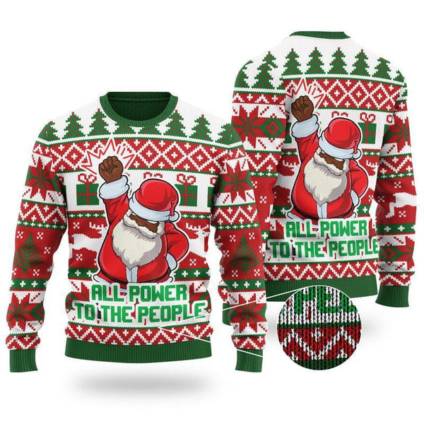 Santa Fist Ugly Christmas Sweater | For Men & Women | Adult | US1449-BehighStyle