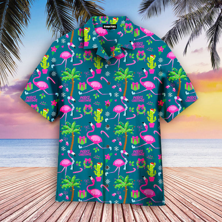 Santa Flamingo Christmas Hawaiian Shirt | For Men & Women | HW2252-BehighStyle