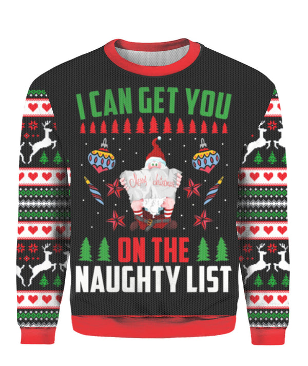 Santa Get You On Naughty List Ugly Christmas Sweater | For Men & Women | UH1313