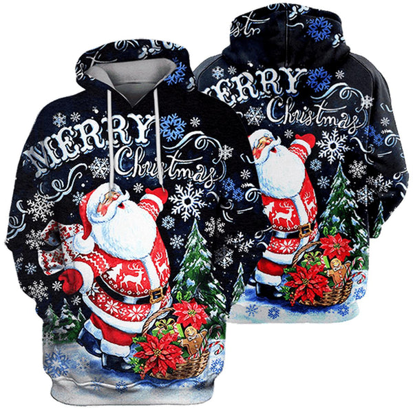 Santa Merry Christmas 3D All Over Print | Adult | HP2555
