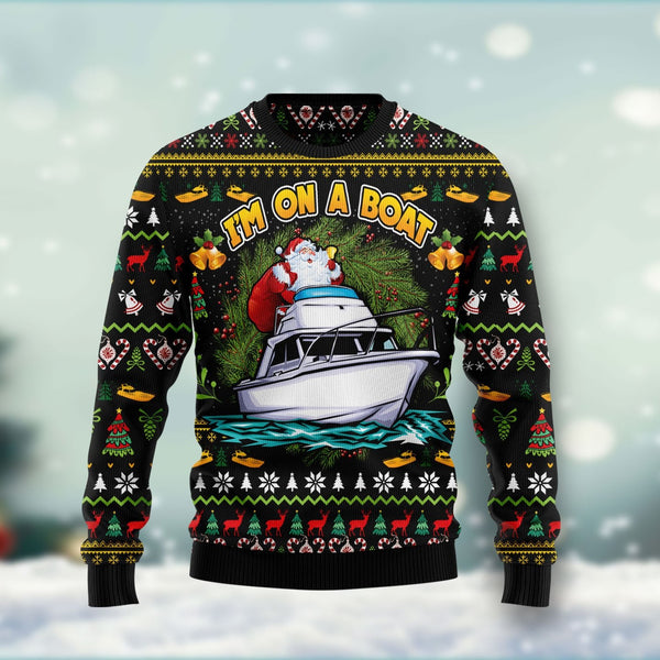 Santa On A Boat Ugly Christmas Sweater | Adult | US1789