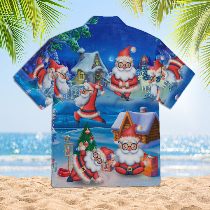 Santa Yoga Merry Christmas Hawaiian Shirt | For Men & Women | HW2027-BehighStyle