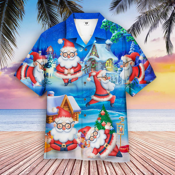 Santa Yoga Merry Christmas Hawaiian Shirt | For Men & Women | HW2027-BehighStyle