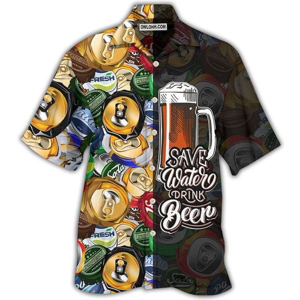 Beer Save Water Drink Beer Hawaiian Shirt | HW3441