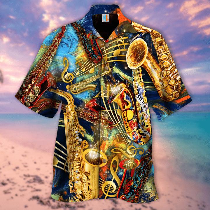 Saxophone Melody Hawaiian Shirt | For Men & Women | HW1848-BehighStyle