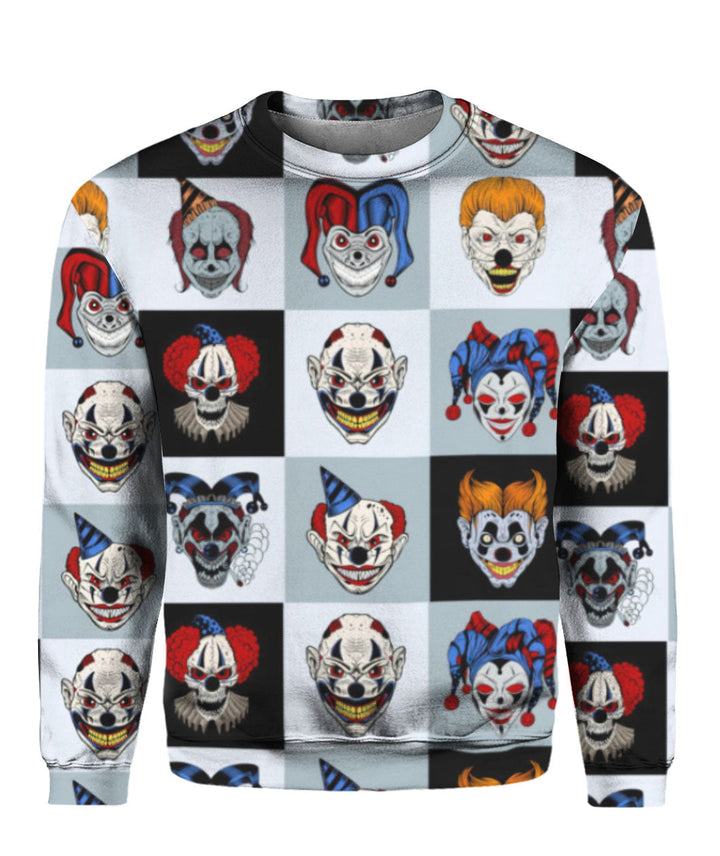 Scary Clown Halloween 3D All Over Print | For Men & Women | Adult | HP1825-BehighStyle