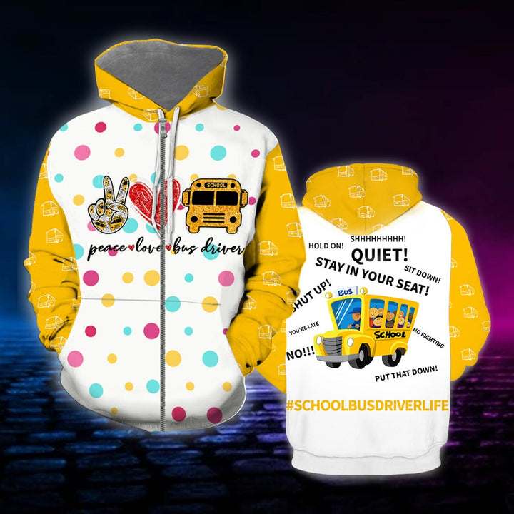 School Bus Driver Life 3D All Over Print | For Men & Women | Adult | HP840-BehighStyle