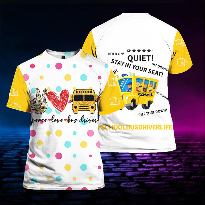 School Bus Driver Life 3D All Over Print | For Men & Women | Adult | HP840-BehighStyle