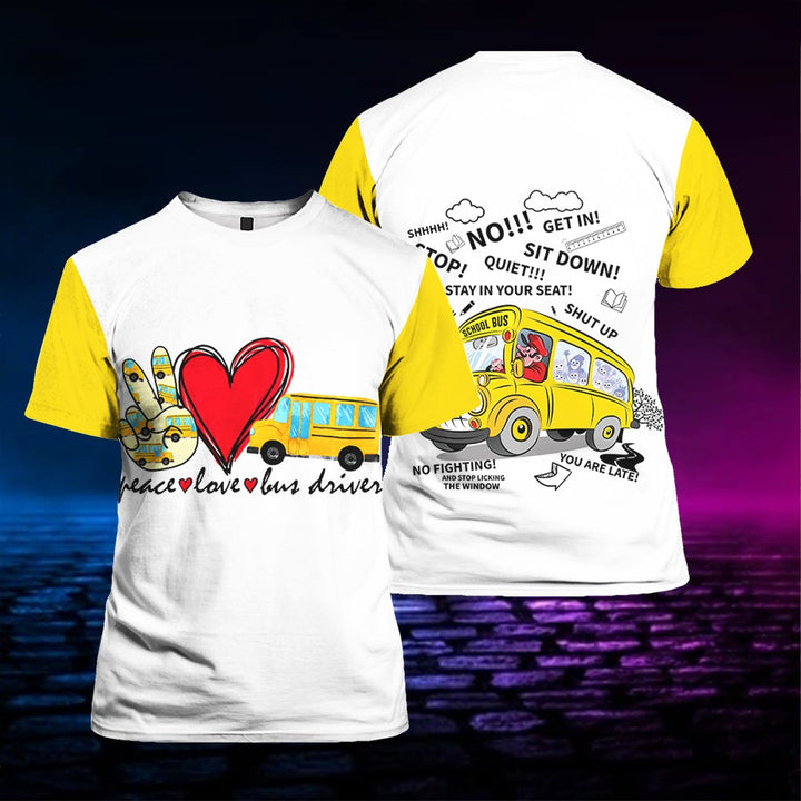 School Bus Driver Life Hippie 3D All Over Print | For Men & Women | Adult | HP841-BehighStyle