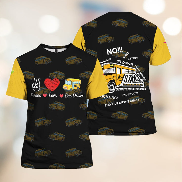 School Bus Driver Life Hippie 3D All Over Print | For Men & Women | Adult | HP842-BehighStyle