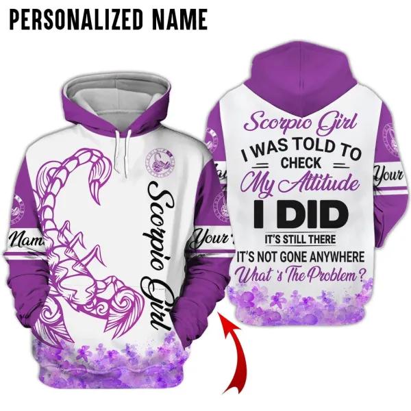 Scorpio Girl Custom Name 3D All Over Print | Adult | CN203