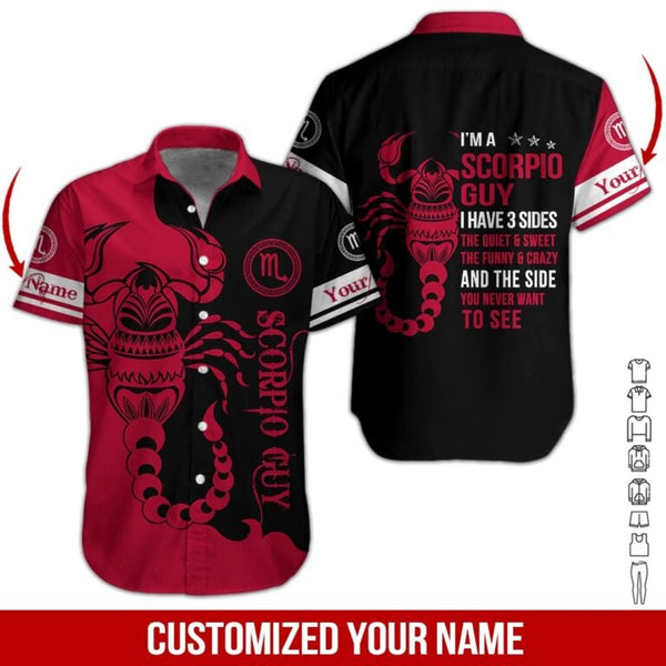 Scorpio Guy Custom Name Hawaiian Shirt | For Men & Women | HN616-BehighStyle