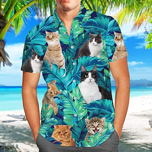 Scottish Fold Tropical Leaves Cat Summer Hawaiian Shirt | For Men & Women | HW1204-BehighStyle