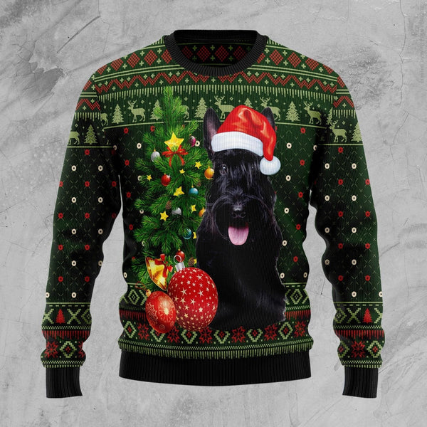 Scottish Terrier Cute Christmas Ugly Christmas Sweater | For Men & Women | Adult | US1132-BehighStyle