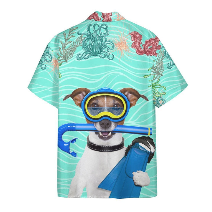 Scuba Diving Jack Russell Terrier Dog Aloha Hawaiian Shirt | For Men & Women | HW545-BehighStyle