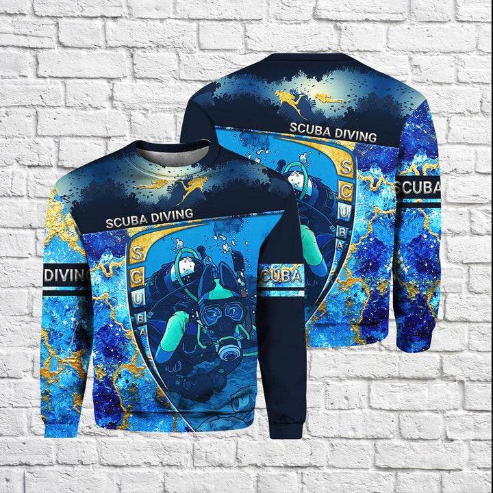 Scuba Diving Under Sea 3D All Over Print | For Men & Women | Adult | HP1462-BehighStyle