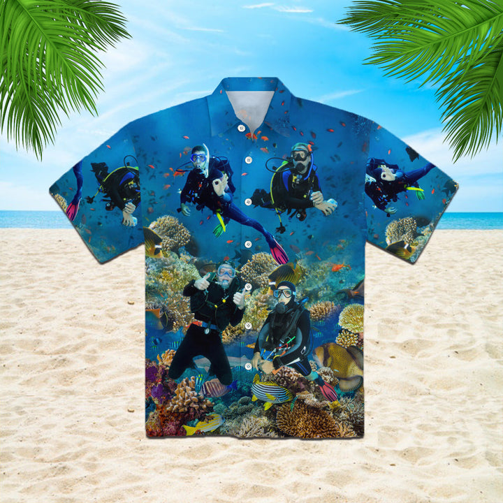 Scuba Diving Under Water Hawaiian Shirt | For Men & Women | HW994-BehighStyle