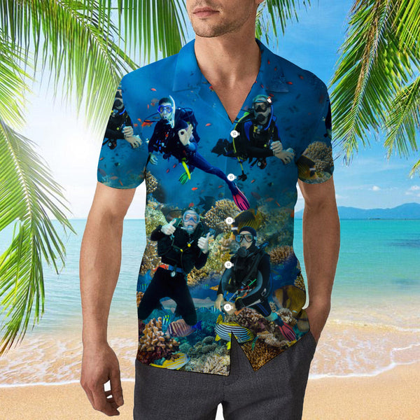 Scuba Diving Under Water Hawaiian Shirt | For Men & Women | HW994-BehighStyle