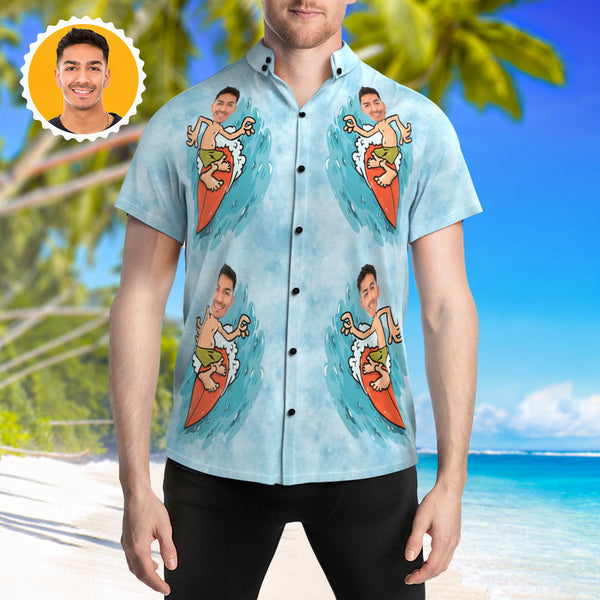 Sea Surfing For Summer Party Custom Photo Hawaiian Shirt | P158