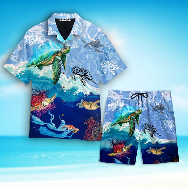 Sea Turtle Fresh Hawaiian Shirt Set | HS142