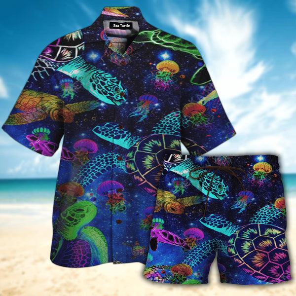 Sea Turtle Hawaiian Shirt Set | For Men & Women | HS138-BehighStyle