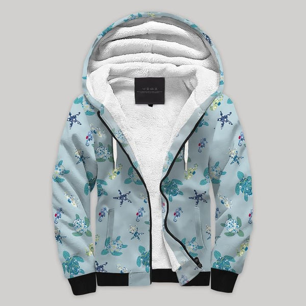 Seahorse Turtle Fleece Zip Hoodie All Over Print | FZ711