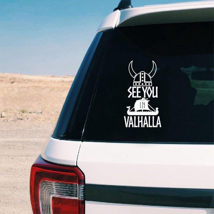 See You In Valhalla Viking Car Decal Sticker | Waterproof | PVC Vinyl | CS1199-BehighStyle