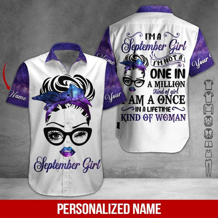 September Girl Custom Name Hawaiian Shirt | For Men & Women | HN546-BehighStyle