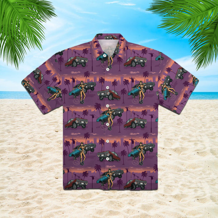 Sexy Girls Lowrider Cars Colorful Vintage Hawaiian Shirt | For Men & Women | HW862-BehighStyle