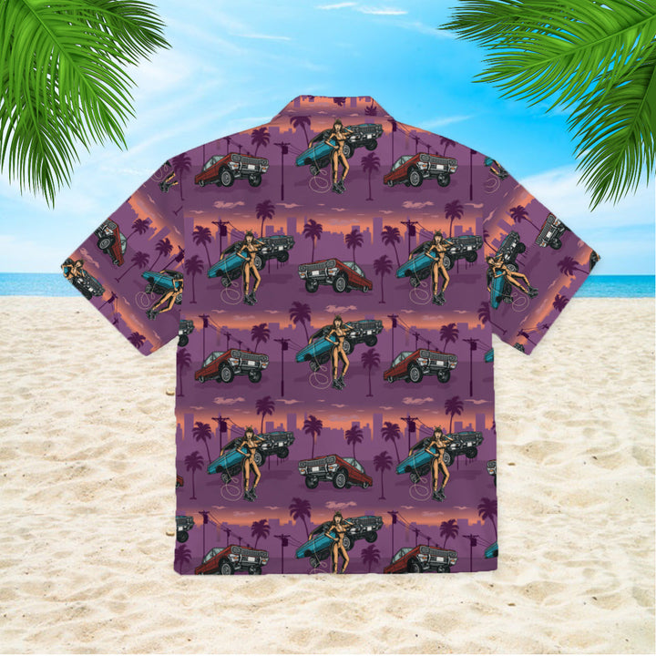 Sexy Girls Lowrider Cars Colorful Vintage Hawaiian Shirt | For Men & Women | HW862-BehighStyle