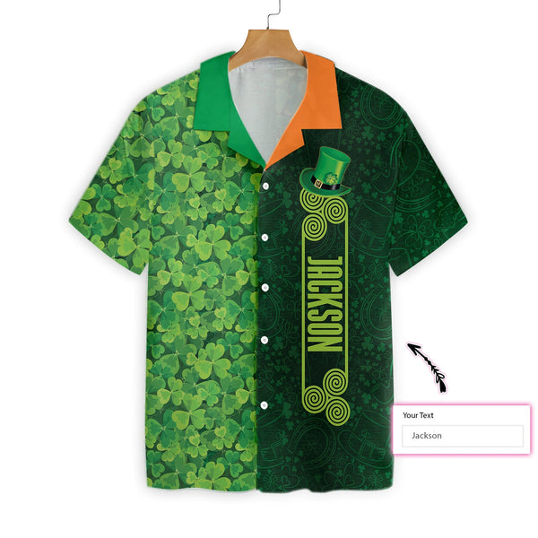 Shamrock Happy Saint Patrick's Day Irish Ireland Custom Name Hawaiian Shirt | For Men & Women | HN389-BehighStyle