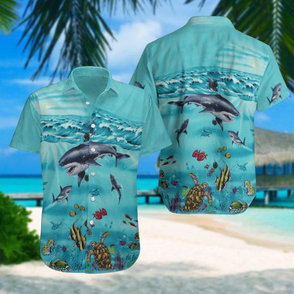 Shark Aloha Hawaiian Shirt | For Men & Women | HW472-BehighStyle