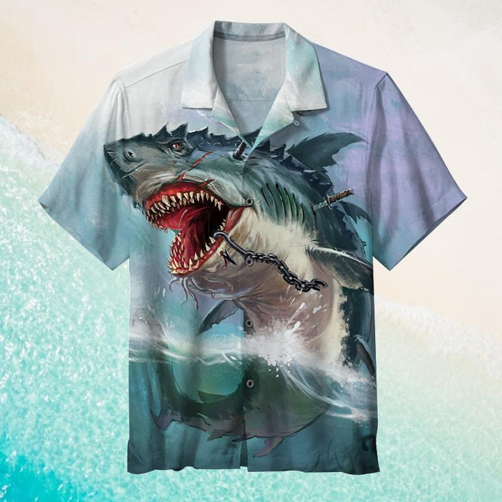 Shark Awesome Aloha Hawaiian Shirt | For Men & Women | HW453-BehighStyle