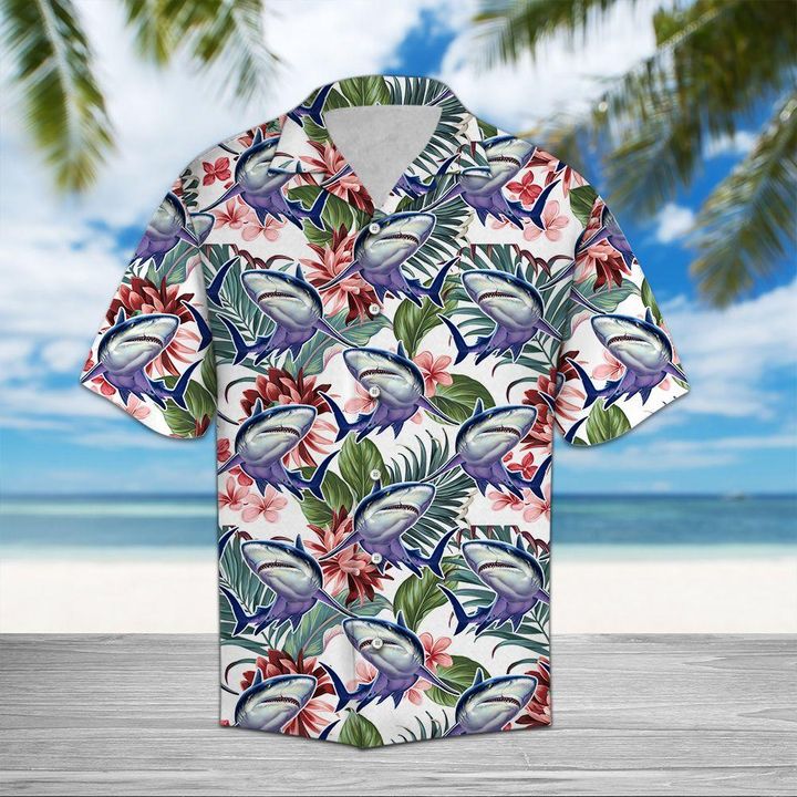 Shark Blue Tie Dye Hawaiian Shirt | For Men & Women | HW1455-BehighStyle