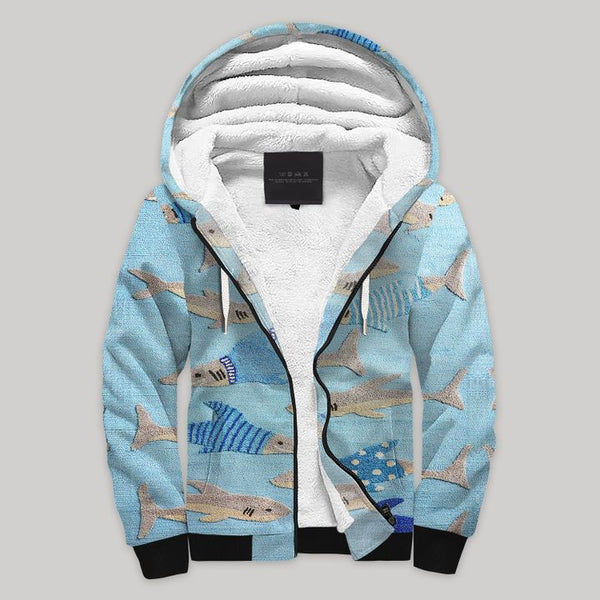 Shark Fleece Zip Hoodie All Over Print | FZ845