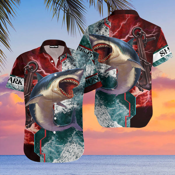 Shark Hunting Aloha Hawaiian Shirt | For Men & Women | HW457-BehighStyle