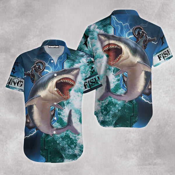 Shark Hunting Fishing Aloha Hawaiian Shirt | For Men & Women | HW458-BehighStyle