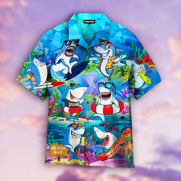 Shark Hunting Under Sea Aloha Hawaiian Shirt | For Men & Women | HW463-BehighStyle