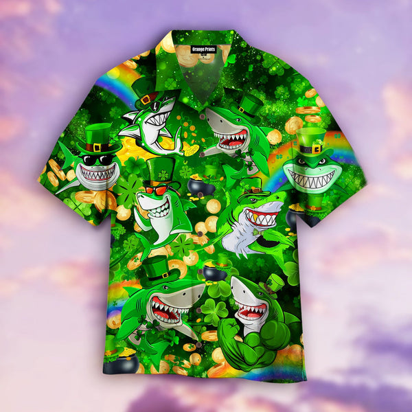 Shark Love St.Patrick's Day Aloha Hawaiian Shirt | For Men & Women | HW459-BehighStyle