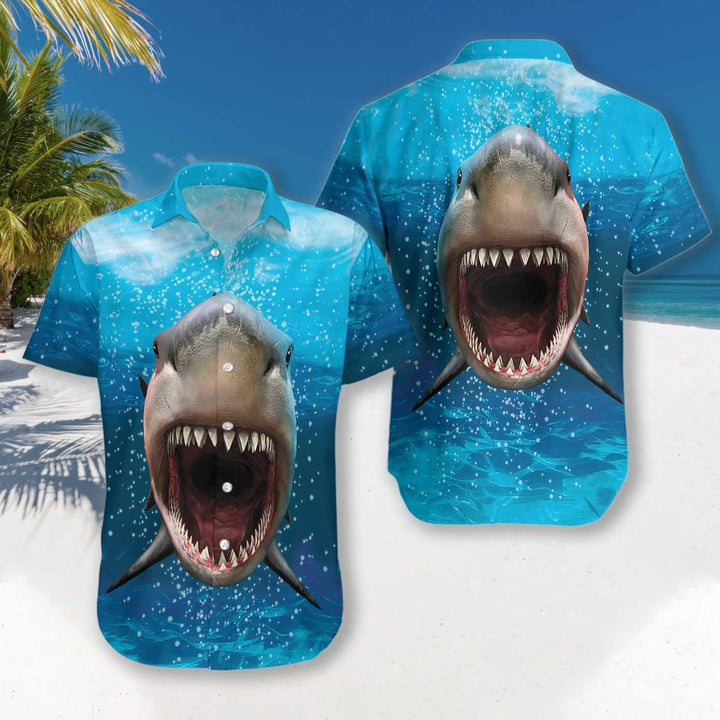 Shark Mouth Hawaiian Shirt | For Men & Women | HW1578-BehighStyle