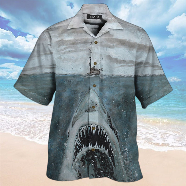 Shark Mouth Hawaiian Shirt | For Men & Women | HW1591-BehighStyle