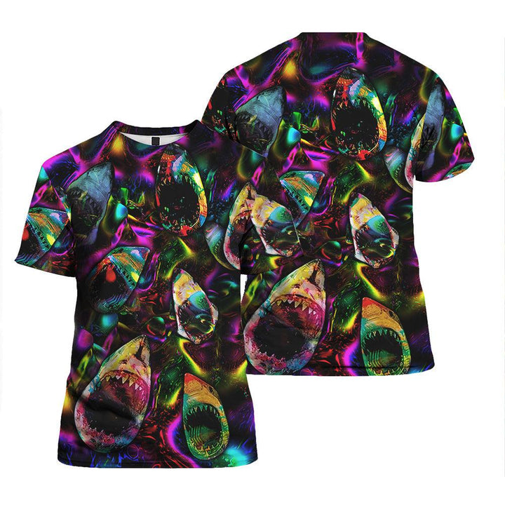 Shark Neon 3D All Over Print | For Men & Women | Adult | HP1465-BehighStyle