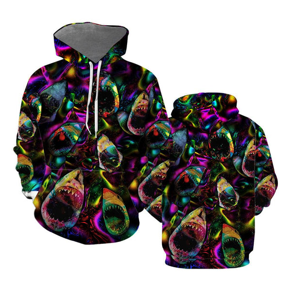 Shark Neon 3D All Over Print | For Men & Women | Adult | HP1465-BehighStyle