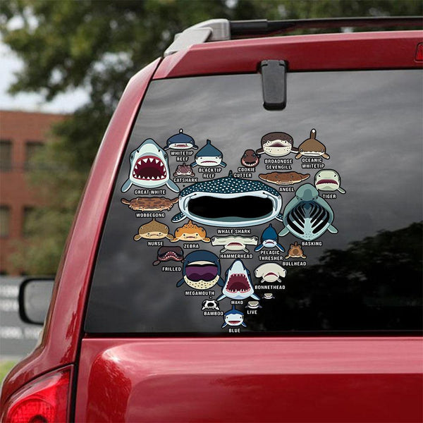 Shark Species Car Decal Sticker | Waterproof | PVC Vinyl | CS1462-BehighStyle