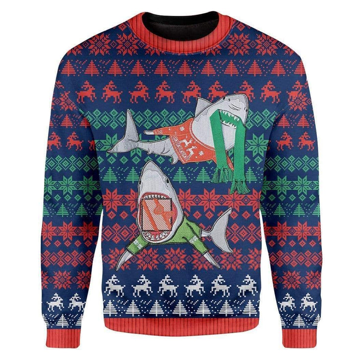 Shark Ugly Christmas Sweater | For Men & Women | Adult | US1577-BehighStyle