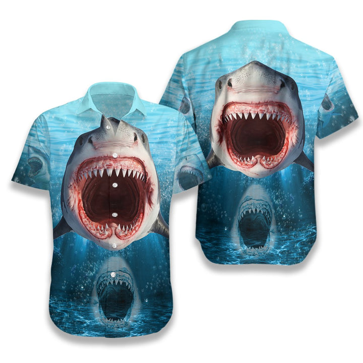 Show Your Teeth Shark Hawaiian Shirt | For Men & Women | HW1518-BehighStyle