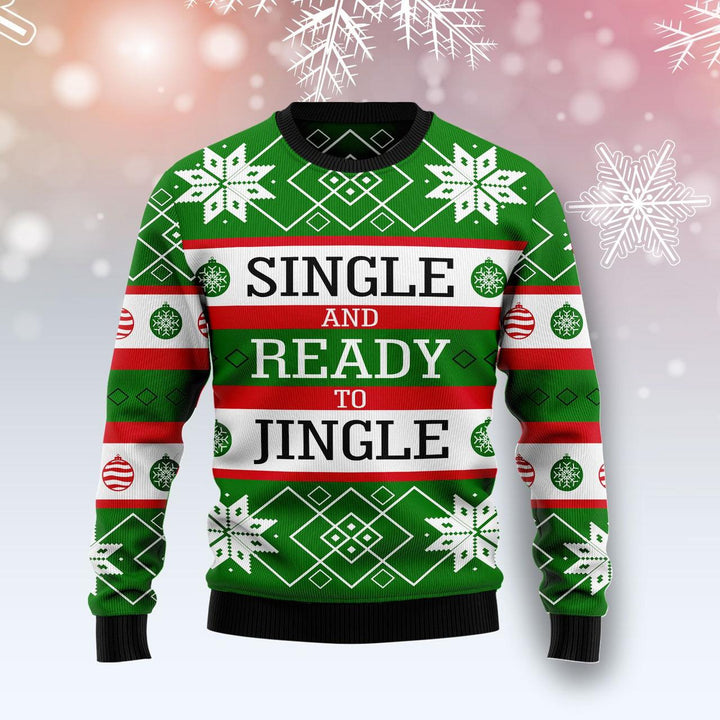 Single Ready To Jingle Christmas Ugly Christmas Sweater | For Men & Women | Adult | US1193-BehighStyle