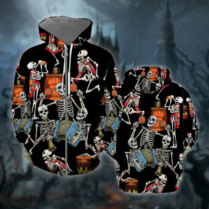 Skeleton Accordion Halloween 3D All Over Print | For Men & Women | Adult | HP1824-BehighStyle